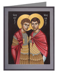 Custom Text Note Card - Sts. Sergius and Bacchus by R. Lentz