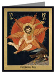 Custom Text Note Card - Seraphic Christ by R. Lentz