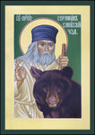 Wood Plaque - St. Seraphim of Sarov by R. Lentz