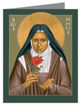 Custom Text Note Card - St. Thérèse of Lisieux by R. Lentz