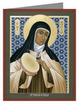 Custom Text Note Card - St. Teresa of Avila by R. Lentz
