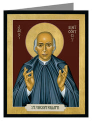 Custom Text Note Card - St. Vincent Pallotti by R. Lentz