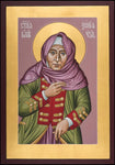 Wood Plaque - St. Xenia of St. Petersburg by R. Lentz